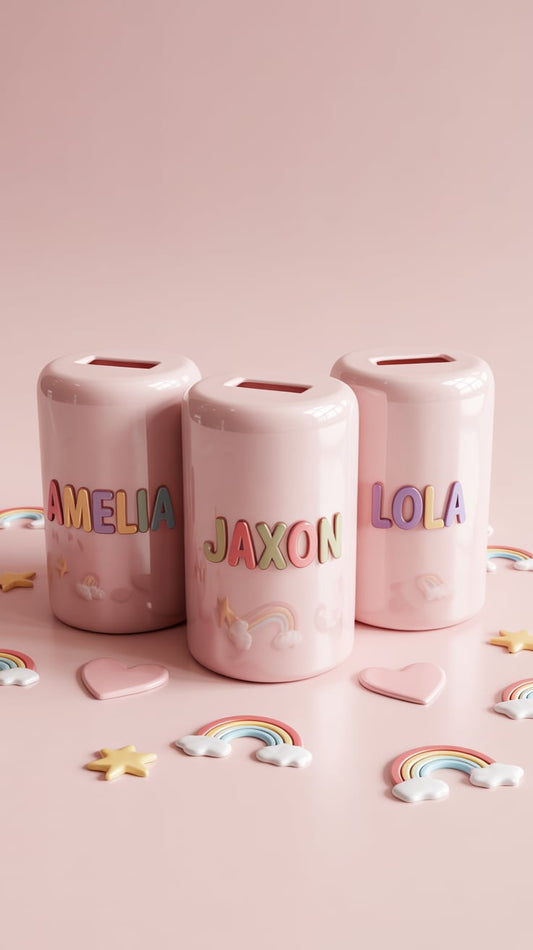 Personalised Ceramic Money Jar – Custom Printed for Little Savers