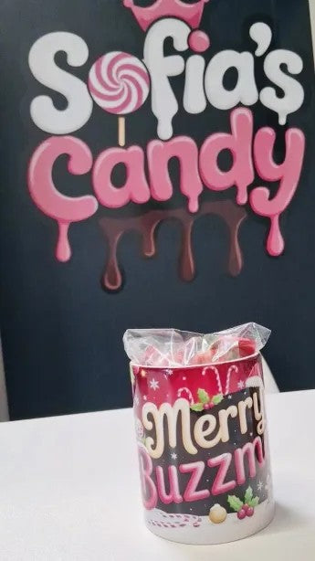 BLUE or PINK Merry Buzzmas Mug