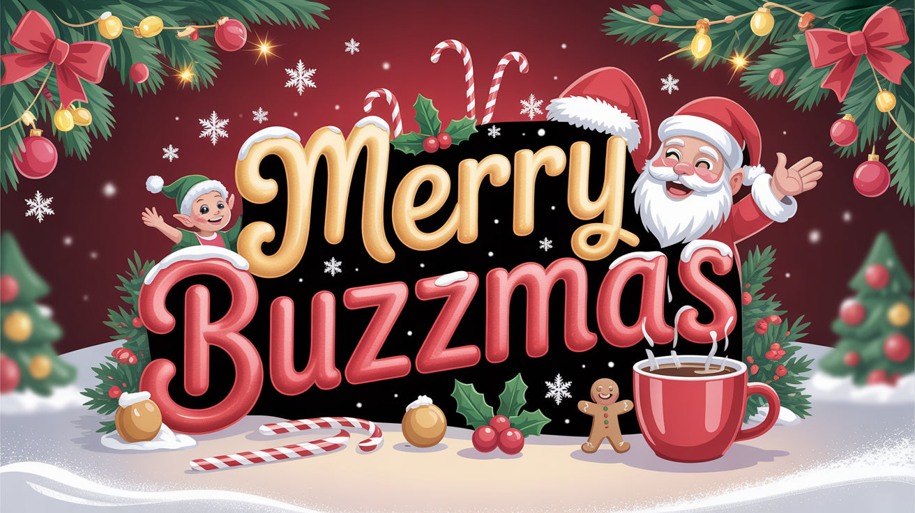 BLUE or PINK Merry Buzzmas Mug